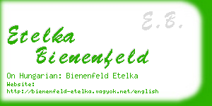etelka bienenfeld business card